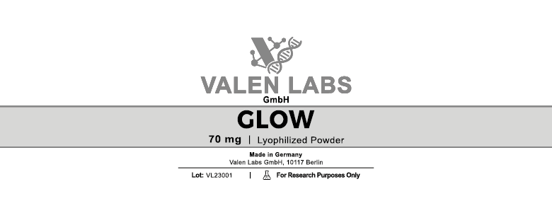 GLOW Blend 70 mg label